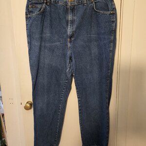 Vintage women's CHIC plus size 26w 90's style straight leg blue jeans